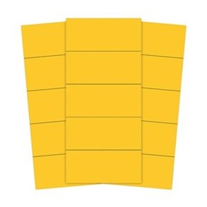 Magnavisul Magnetic Write-On/Wipe-Off Pre-Cut Strips, 2 X 7/8, Yellow, 25/Pack
