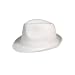 White Cotton Fedora Hat