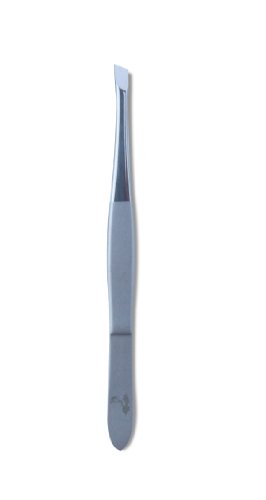 Slant Tip Stainless Steel Tweezers by ToiletTree Products - Lifetime Replacement Guarantee.