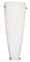 American Fluorescent LCS218WEC Lancet 2-18 Watt Wall Sconce, Polished Nickel with White Glass