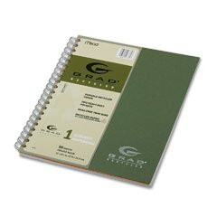 Recycled Twin Wire Single Subject College Rule Notebook, 11 x 8 1/2, 90 Sheets (MEA06382) Category: Ruled, Perforated and Wirebound Writing Pads