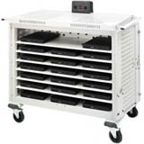 Bretford Basics LAP20ULH-CT Intelligent Laptop Cart. STORAGE CART FOR 20U LAPTOP W/ POWER MANAGER FRONT/REAR ACESS DOOR NB-CAS. 7 Shelf - 4 x 5' Caster - Steel - 43' x 27.38' x 45'