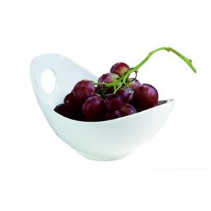 10 Strawberry Street Whittier 10-Inch Fruit Bowl with Cut Out, White by 