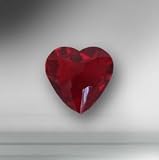 Red Crystal Heart #50-R