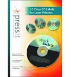 PressIT DVD/CD Label Packs - CD Clear Laser (30)