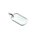 Sterling Silver Dog Tag Pendant - Small