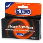 Durex Intense Sensation Lubricated Condoms, 12-Count Boxes (Pack of 3)