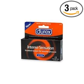 Click here to buy Durex Intense Sensation Lubricated Condoms, 12-Count Boxes (Pack of 3).
