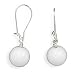  : FRENCH WIRE EARRINGS WHITE AGATE BEAD