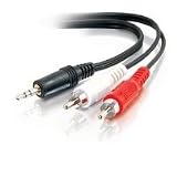 Cables To Go 40423 Stereo Male to RCA Male Y-Cable (6 Feet, Black)