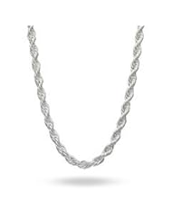 4.7mm .925 Italian Sterling Silver Diamond Cut Rope Inch 36inch Chain