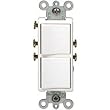 Leviton Dual Single-Pole Switch - White