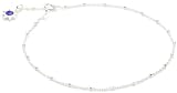 Vinani Damen-Fußkette blauer Stern 23cm bis 28cm Sterling Silber 925 FBS