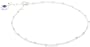 Vinani Fu�kettchen blauer Stern 23 cm bis 28 cm Sterling Silber 925 Fu�kette FBS