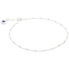 Vinani Damen-Fu�kette blauer Stern 23cm bis 28cm Sterling Silber 925 FBS