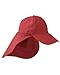 6-Panel Low-Profile Cap with Elongated Bill and Neck Cape - NAUTICAL RED - OS