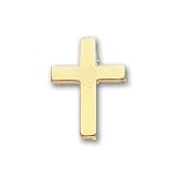 Gold-plated Small Plain Cross Tie Tack