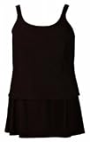 Solid Plus Size Vented Skirtini Swimsuit by Inches Off - Plus Size Swimwear Plus Size Swimsuits