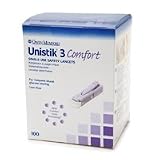 Unistik3 Comfort Single Use Safety Lancets, 28g 100 ea