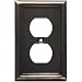 GE Duplex Receptacle Wall Plate Venetian Bronze Metallic Finish - GE 40303
