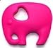 SillyMunk TM Silicone Teething Animal Pendants - Elephant (Pink)