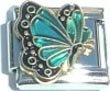 Clearly Charming December Blue Zircon Color Butterfly Birthstone Insect Animal Italian Charm