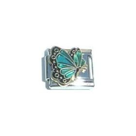 Clearly Charming December Blue Zircon Color Butterfly Birthstone Insect Animal Italian Charm