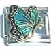 Clearly Charming December Blue Zircon Color Butterfly Birthstone Insect Animal Italian Charm
