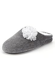 Per Una Chiffon Floral Corsage Mule Slipper