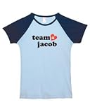 TEAM JACOB on Fitted Ladies Cap-Sleeve Baseball T-Shirt (in 6 colors)
