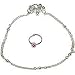 Silver Jewelry Set Pair of Ankle Bracelet and Toe Ring Indian Foot Jewelry 19 gms.9.75 inches (sanklt025)