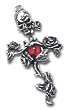 Rose Thorn Cross Alchemy Gothic Earring