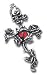 Rose Thorn Cross Alchemy Gothic Earring