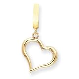 14K Polished Open Back Heart TummyToy Belly Ring