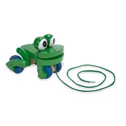 Melissa and Doug Deluxe Wooden Frolicking Frog Pull Toy by Melissa & Doug