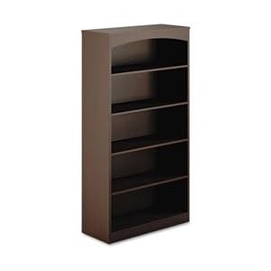 Mayline Brighton Series 5-Shelf Bookcase, 36 W by 15 D by 68-1 2 H, Mocha by Mayline