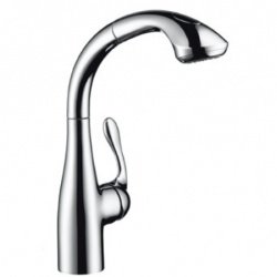 Hansgrohe HG06461860 Allegro E Pull-Out Spray Kitchen Faucet, Steel Optik