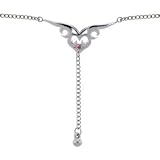 TRIBAL HEART No. 2 Passion Pink BACK Belly Chain