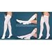Anti-Embolism Thigh Length Stockings - White Medium/Long