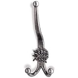 189 x 72mm Antique Tin Edelweiss Hook