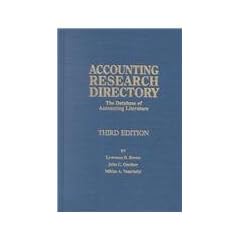 Accounting Research Directory: The Database of Accounting Literature