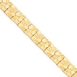 10k 12.0mm NUGGET Bracelet - 8 Inch