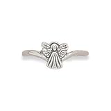 Small Oxidized Angel Ring