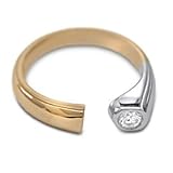 .14CT Round Bezel Set Ladies 14KT Ring