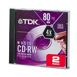 TDK CDRW80TWNL2 CDRW80 Recordable CD