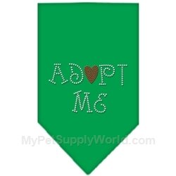 Dog Supplies Adopt Me Rhinestone Bandana Emerald Green Large
