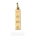 9ct Gold 22x5mm ingot with display hallmark