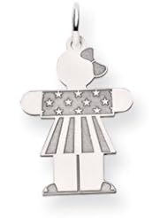 Genuine IceCarats Designer Jewelry Gift 14K White Gold Kid Charm