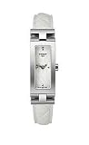 TISSOT Watch:Tissot Equi-T Ivory Leather Silver Dial Women's Watch #T58.1.235.11