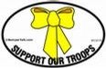 Support our troops Oval bumper sticker